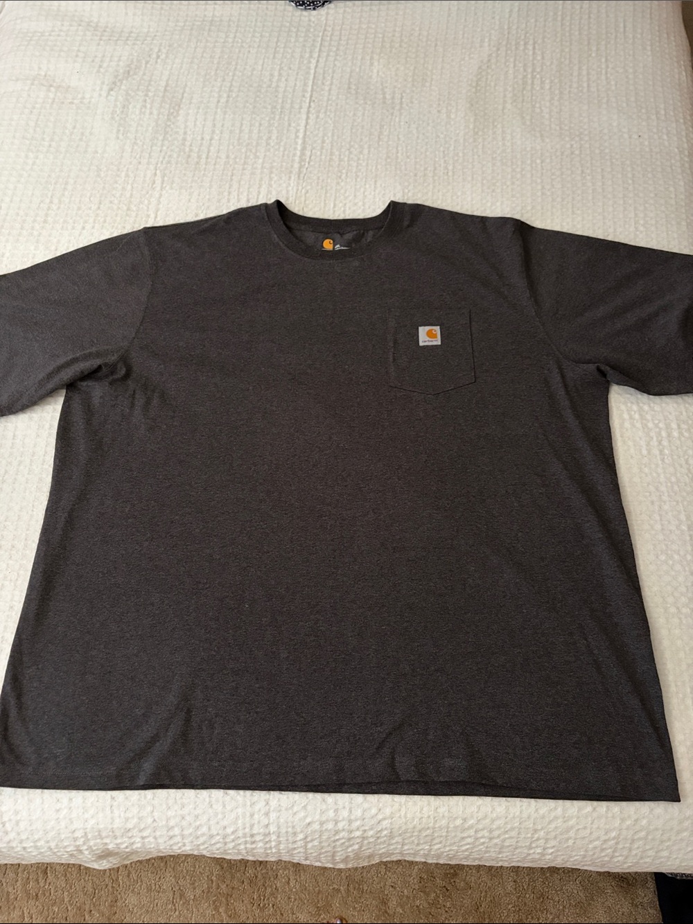 Carhartt K87 Workwear Charcoal Gray Short-Sleeve Crew Neck Pocket Tee Size 4XL